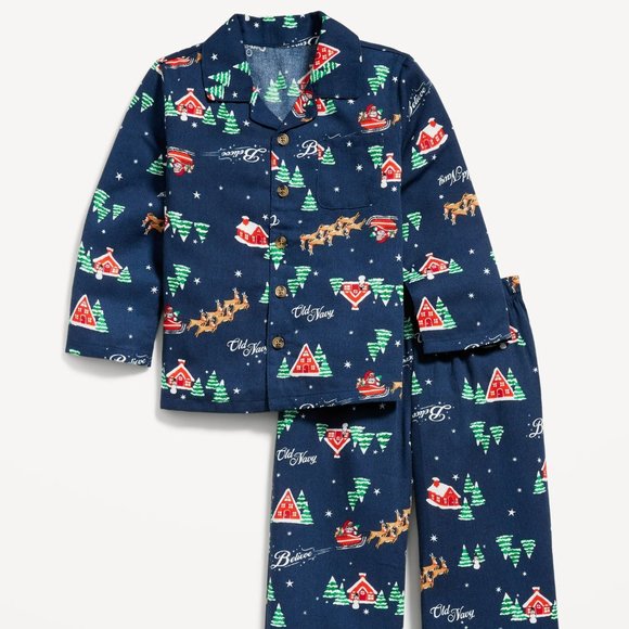 Unisex Reindeer Print Pajama Set - Picture 1 of 4